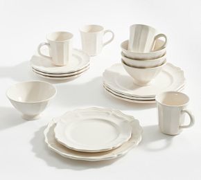 Heirloom Stoneware 16-Piece Dinnerware Set Pottery Barn Thanksgiving, Serveware Set, Melamine Dinnerware Sets, Soup Kitchen, Melamine Dinnerware, Warm Food, Decorative Pottery, Pottery Barn Teen, Cereal Bowls