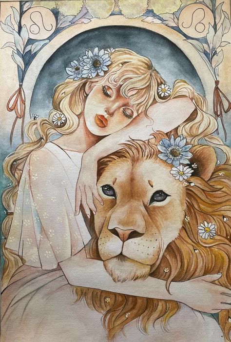 Leo Girl Wallpaper, Leo Illustration Zodiac, Zodiac Leo Art Girl, Leo Pictures, Drawing Principles, Zodiac Leo Art, Leo Art, Kare Kare, Leo Girl