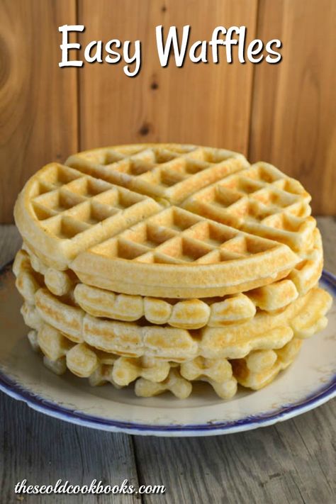 These Easy Waffles can be thrown together quickly when you are in need of a quick breakfast or dinner that makes your children happy. #breakfast #waffles Small Batch Waffle Recipe, Waffle Recipe For Two, Easy Waffles Recipe, One Waffle Recipe, Homemade Waffle Recipe Easy, Easy Waffles, Diy Waffles, Happy Breakfast, Easy Waffle Recipe