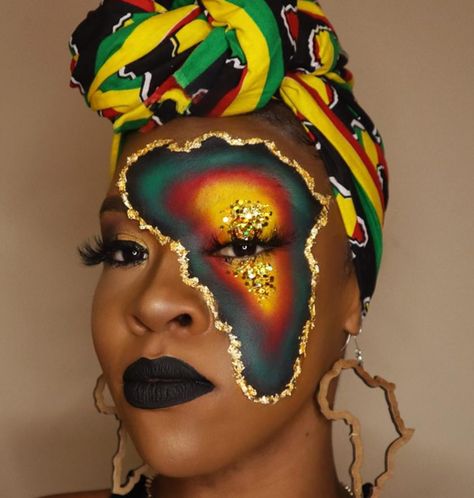 Juneteenth Makeup Looks, African Makeup, Matching Makeup, Coachella Makeup, Avant Guard, Costume Carnaval, Harlem Nights, Makeup Photoshoot, Eyeball Art