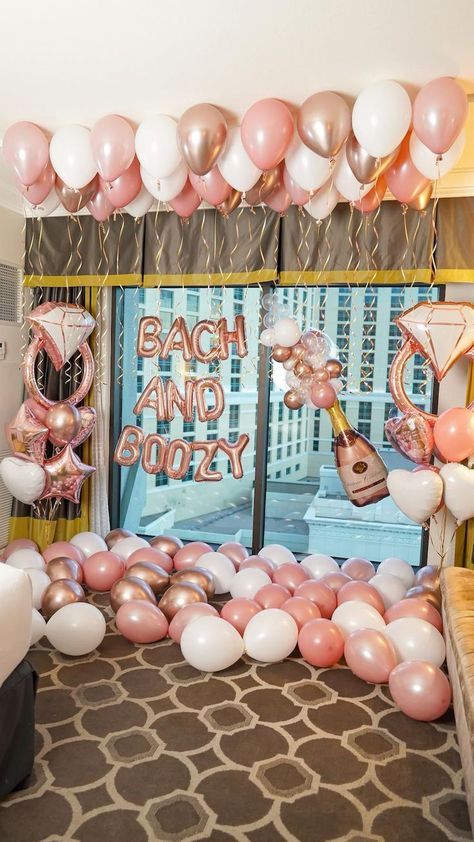 Good Bachelorette Party Ideas, 20s Theme Bachelorette Party, Bachelorette Hotel Room Decorations Vegas, Bachlorette Party Matching Shirts, Bachelorette Party Ideas Hotel Room, Bacholer Party Themes, Bachelorette Hotel Decor, Dollar Tree Bachelorette Party, Galveston Bachelorette Party