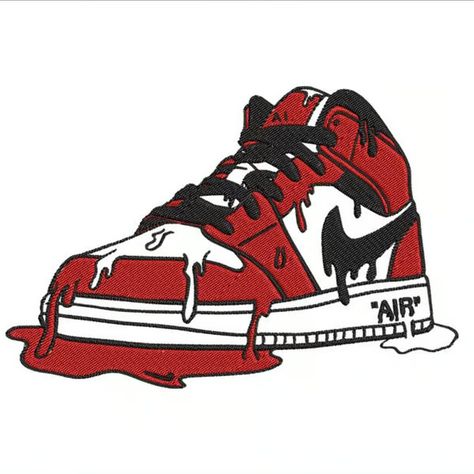 Nike Air Jordan Drip Embroidery Designs File, Nike Air Jorda - Inspire Uplift Nike Drawing, Nice Wallpapers, Sneakers Sketch, Cool Tattoo Drawings, Nike Art, Nike Design, Swag Cartoon, Sneaker Art, Shoes Drawing