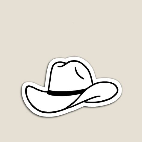 Simple Cowboy Hat Tattoo, Cowboy Hat Outline, Tiny Cowboy Hat, Cowboy Hat Clipart, Cowboy Hat Illustration, Cowboy Hat Print, Graphic Design Inspiration Illustration, Cowboy Hat Drawing, Cowboy Illustration