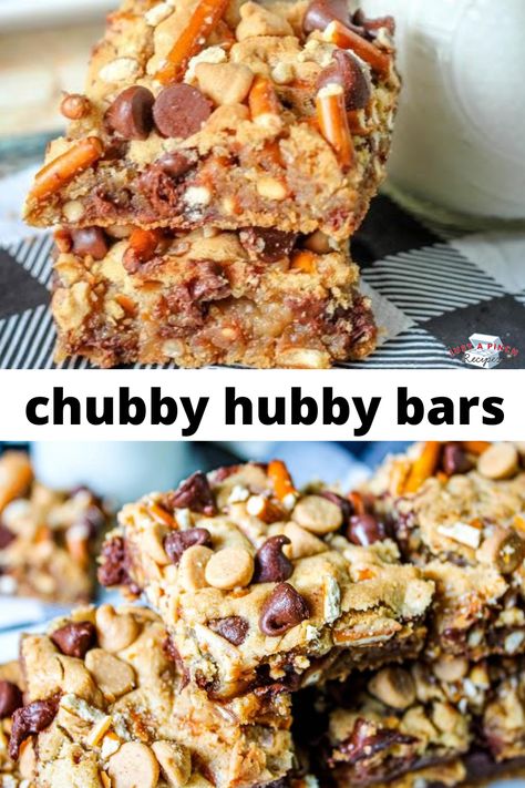 Pie, Chest Bars Dessert, Pretzel Bars Recipes, Sweet And Salty Bars, Chubby Hubby Bars, Sweet And Salty Desserts Easy, Cookies And Bars Recipes, Easy Bakery Treats, Best Dessert Bars Recipes