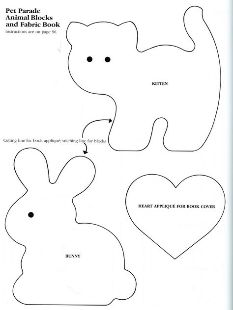 simple rabbit pattern | believe these patterns came out of one of Sandra Lounsbury Foose's ... Templates Animals, Material Crafts, Felt Craft Projects, Easter Templates, Felt Animal Patterns, Holiday Diy Projects, Wool Applique Patterns, Felt Bunny, 강아지 그림