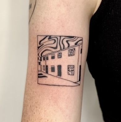 Your Favourite Worst Nightmare, Favorite Worst Nightmare Tattoo, Arctic Monkeys Favourite Worst Nightmare, Album Cover Tattoo, Nightmare Tattoo, Favourite Worst Nightmare, Arctic Monkeys Tattoo, Food Tattoos, Framed Tattoo