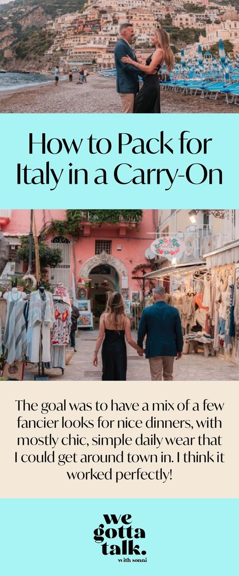 2 Weeks Italy Outfits, 10 Days In Carry On, One Week In Italy Packing, Europe In A Carry On Summer, How To Pack A Carry On For 10 Days Italy, Rome Dinner Outfit, Italy Carry On Packing List, Two Weeks In A Carry On, Palermo Sicily Outfit