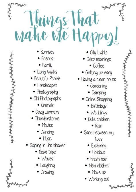 Things That Make Me Happy - Bullet Journal Ideas, check out my online journal made up of creative little posts like this. Be Happy, let happiness take ove Journal Ideas Things That Make Me Happy, What Make Me Happy Journal, Things Make Me Happy List, What Makes Me Happy List Journal, Happiness Journal Ideas, Things That Makes Me Happy Journal, List Of Things That Make Me Happy, Journal Things That Make Me Happy, What Makes You Happy List