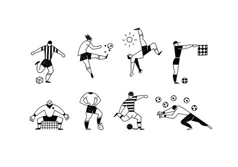 Football Players Illustration, Soccer Character Design, Football Illustration Art, Soccer Design Graphics, Footballer Illustration, Football Illustration Design, Soccer Graphics, Soccer Illustration, Soccer Shirts Designs