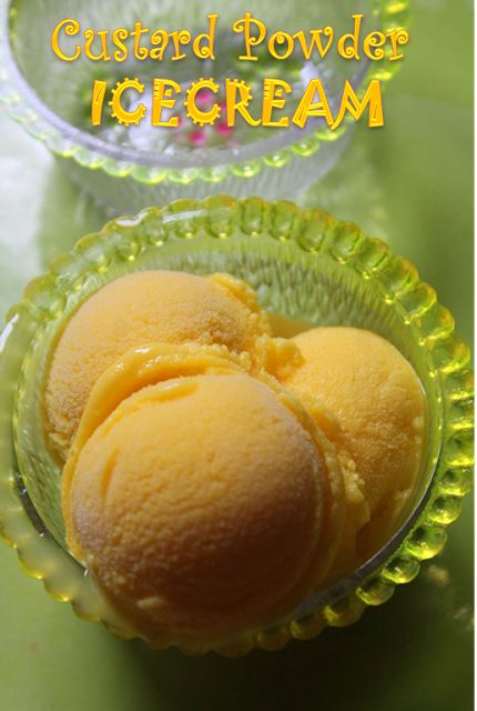 Eggless Custard Powder Ice Cream Recipe - use non dairy milk to veganize Vanilla Custard Ice Cream, Eggless Custard, Custard Ice Cream Recipe, Homemade Mango Ice Cream, Easy Custard, Custard Ice Cream, Vanilla Ice Cream Recipe, Mango Ice Cream, Custard Powder