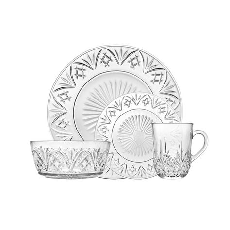 Dublin 16 pc Dinnerware set Glass Dinner Set, Crystal Dinnerware, China Cupboard, Red Tide, Digital Sculpture, Ultimate Kitchen, New Accessories, Happy Eid, Dessert Plates