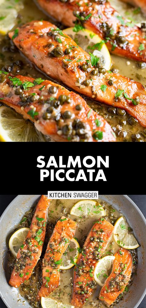 Baked Salmon With Capers And Lemon, Caper Salmon Recipe, Fish And Capers Recipe, Salmon Recipes Capers, Salmon Trout Recipes, Salmon With Capers And Lemon, Salmon Capers Recipe, Salmon And Capers Recipe, Salmon Capers Lemon Butter Sauce