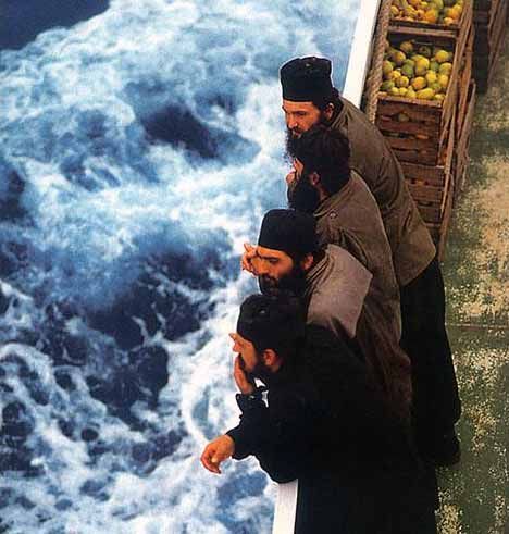 Mount Athos Monks - Mt.Athos is an all male monastic community.  Women are prohibited from entering. Greece Bucket List, The Holy Mountain, Monastic Life, Eastern Orthodox Church, Mount Athos, Eastern Orthodox, Greek Orthodox, Prayer Book, Orthodox Icons