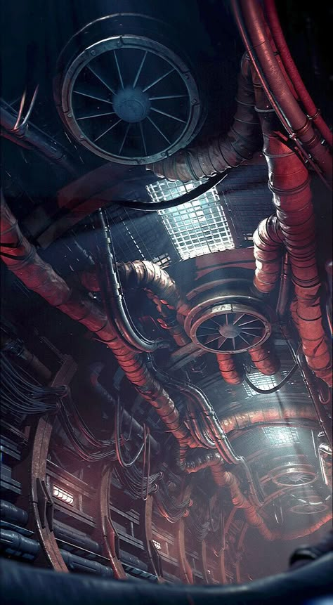 Haunted Spaceship, Scifi Corridor, Scifi Interior, Spaceship Interior, Sci Fi Environment, Arte Cyberpunk, Sci Fi Horror, Cyberpunk Art, 판타지 아트