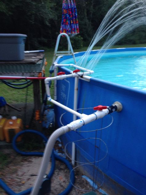 7/29/15  Sprinkler for the pool. Homemade Sprinkler, Pool Skimmer, Outside Pool, Pool Filter, Outdoor Pool Area, Above Ground Pool Landscaping, Pool Stuff, Pool Heater, Pool Life