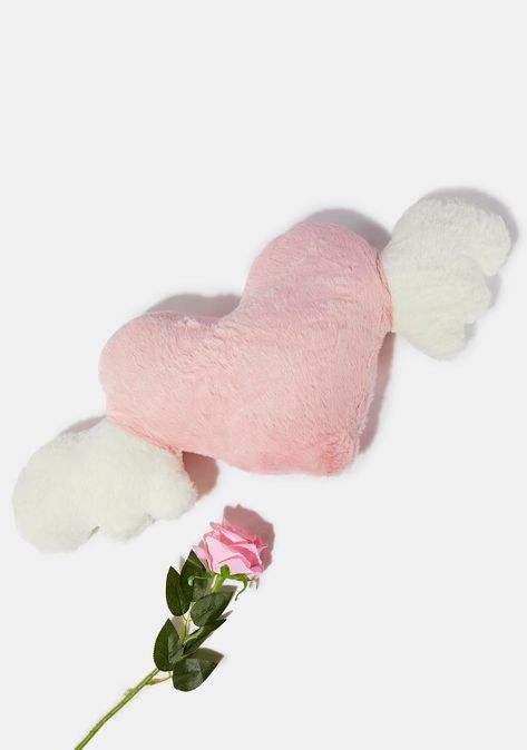 Heart Plush, Heart Prints, Heart With Wings, Heart Pillow, Lace Set, Barbie Dream House, Dream Room Inspiration, Room Setup, Plush Pillow