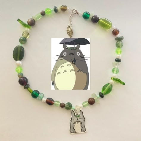 Studio Ghibli necklace My neighbor Totoro ^_^ *... - Depop Studio Ghibli Beaded Bracelet, Studio Ghibli Friendship Bracelet, Studio Ghibli Accessories, Studio Ghibli Bracelet, Totoro Bracelet, Cottage Core Anime, Totoro Jewelry, Ghibli Bracelet, Totoro Necklace