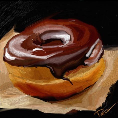 Donuts in all shapes and sizes over the years! Which is your fave? Mine is the one in the center 😊! Can you spot which are digital and which in oils? #painting #artist #artistsoninstagram #oilpainting #digitalart #digitalpainting Donut Painting, Chocolate Glazed Donuts, Glazed Donut, Food Painting, Chocolate Donuts, Donut Glaze, Chocolate Glaze, Painting Artist, August 31