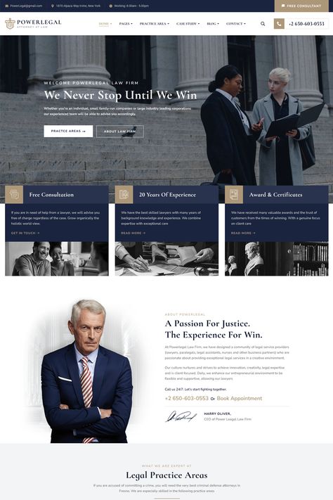 Powerlegal is a clean responsive WordPress theme especially for Attorneys, Lawyers, Law Agencies, Law Firm, Law Advisers, Legal Officers, Barristers, Consultancy, Finance, Solicitor, Advocates, Counsels and other similar businesses. Law Firm Website Design Inspiration, Lawyer Website Design Inspiration, Law Web, Lawyer Website Design, Lawyer Branding, Law Firm Website Design, Law Firm Branding, Lawyer Marketing, Lawyer Website