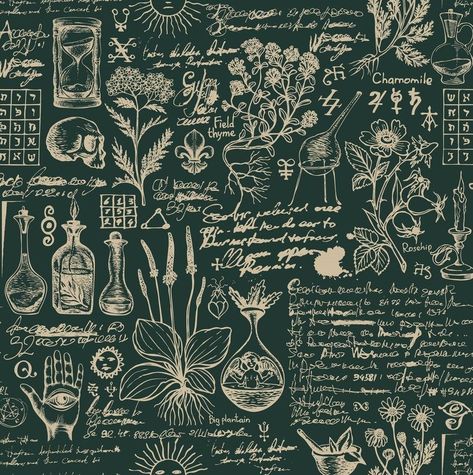 Apothecary Illustration, Medicine Illustration, Apothecary Decor, Witch Wallpaper, Witchy Art, Green Witchcraft, Pharmacy Design, Medical Symbols, Esoteric Art Apothecary Wallpaper, Medicine Illustration, Apothecary Decor, Wallpaper Art Deco, Witch Wallpaper, Green Witchcraft, Pharmacy Design, Medical Symbols, Esoteric Art