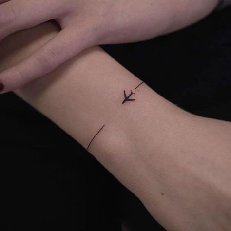 Dainty Tats, Plane Tattoo, Small Girly Tattoos, Airplane Tattoos, Mini Tattoo, Couple Tattoo, Small Pretty Tattoos, Petite Tattoos, Small Hand Tattoos