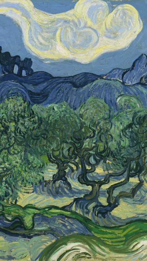 art wallpapers — » Vincent van Gogh (1853 - 1890) Wheat Field with... Salvador Dali, Van Gogh Olive Trees, Van Gogh Prints, Vincent Van Gogh Art, Arte Van Gogh, Van Gogh Art, Olive Trees, Olive Tree, Vincent Van