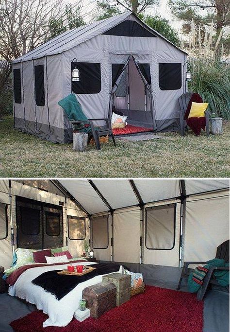 Safari Tent for Camping! Creative Camping Ideas, Tent For Camping, Zelt Camping, Tent Camping Hacks, Camping Hacks Diy, Lake Food Ideas Summer, Family Tent Camping, Food Ideas Summer, Lake Food Ideas