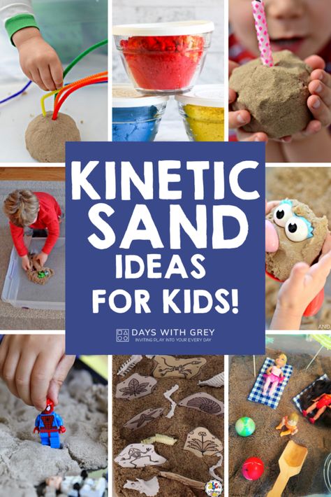 20+ kinetic sand ideas for kids Kinetic Sand Activities, Playgroup Themes, Sand Activities, Sand Ideas, Diy Kinetic Sand, Preschool Sensory, Learning Stories, Sand Play, Kinetic Sand