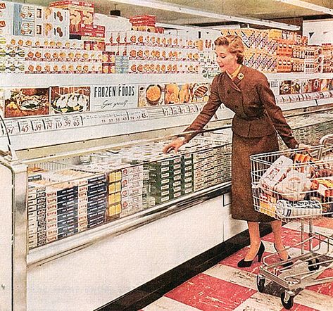 Roger Wilkerson, Supermarket Sweep, Vintage Grocery, Arte Pulp, Vintage Housewife, Vintage Stores, Happy Housewife, Retro Housewife, Frozen Foods