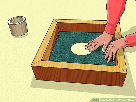 How to Build a Washer Game (with Pictures) - wikiHow Washers Game Diy, Toss Game Diy, Washer Game, Giant Yard Games, Washer Toss Game, Washers Game, Homemade Carnival Games, Washer Toss, Carnival Games For Kids