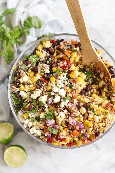 Southwest Quinoa, Honey Lime Vinaigrette, Grilled Corn Salad, Lime Vinaigrette, Grain Salad, One Pot Dinners, Foodie Crush, Corn Salad, Corn Salads