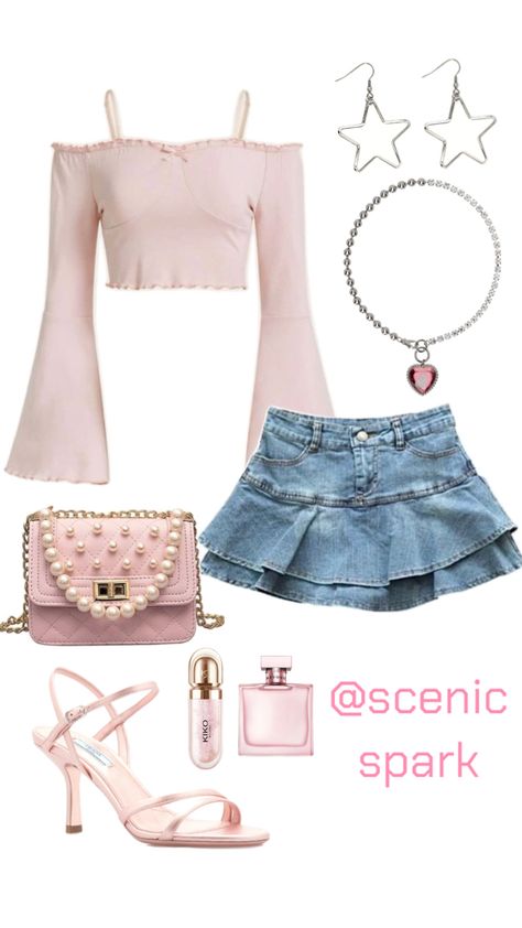 #ootd #pink #outfitidea #coquette #girly Pink Coquette Clothes, Bimbocore Outfits Pink, Pink Girly Outfits, Outfits Coquette, Coquette Fashion, Casual Preppy Outfits, Kawaii Fashion Outfits, Princess Outfits, Simple Trendy Outfits