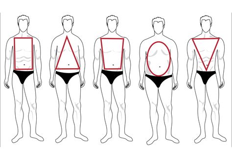 How to Dress For Your Body Shape for Men | Man of Many Best Silhouette For Body Type, Mens Triangle Body Shape Outfits, Oval Body Shape Outfits Men, Men Body Types Reference, Men Body Shape, Dress For Body Type, Men Body Types, How To Dress For Your Body Type, Man Body Type