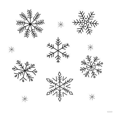 Free Doodle Snowflake Vector Snow Flakes Doodles, Winter Vector Art, Doodle Snowflakes, Cartoon Snowflake, Snowflakes Doodle, Snow Flakes Drawing Easy, Cute Snowflake Drawing, Snowflake Doodles Simple, Snowflake Vector