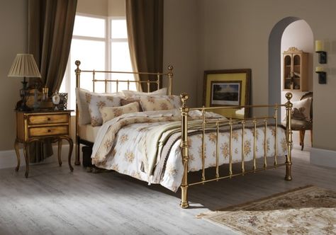 4ft Beds, Gold Bed Frame, Brass Bed Frame, Nice Furniture, Grey Bed Frame, Gold Bed, Brass Bed, Super King Size Bed, King Size Bed Frame