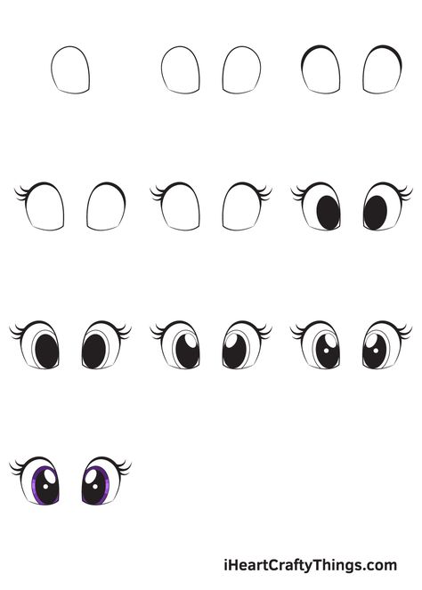 Cute Eyes Drawing - How To Draw Cute Eyes Step By Step Doodle Eyes Cute, Drawing Cartoon Eyes Step By Step, Cute Cartoon Eyes Simple, How To Draw A Cartoon Animal, How To Draw Doll Eyes, Googly Eyes Drawing, How To Draw Cartoon Eyes Step By Step, How To Draw Happy Eyes, Cute Expressions Drawing