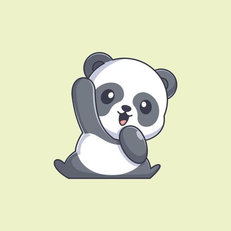 Cute panda waving hand cartoon Cute Panda Drawing, Hand Cartoon, Waving Hand, Cute Panda Cartoon, Cool Easy Drawings, Panda Illustration, Panda Drawing, Panda Tattoo, Bff Drawings