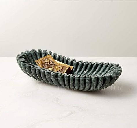 Amazon.com: LE HOME DECOR Oval Fluted Green Marble Bowl, Handmade Marble Bowl, Centerpiece Bowl, Home Decor Bowl: Home & Kitchen Modern Table Centerpieces, Large Decorative Bowl, Catchall Bowl, Teak Bowl, Modern Centerpieces, Gold Bowl, Bowl Centerpiece, Wood Centerpieces, Marble Bowl