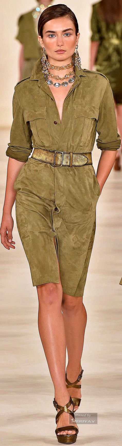 Ralph Lauren.Spring 2015. Nature, De Stijl, Ralph Lauren, Ralph Lauren Spring 2015, Ethereal Nature, Suede Dress, Dresses Uk, Fashion Show, Ready To Wear