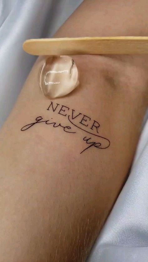 Bold Chest Tattoo, Tattoo Never Give Up, Women's Tattoos, Tattoos Chest, Tattoos For Moms With Kids, Tattoos For Moms, Motivational Tattoos, Guys Tattoos, Women Tattoos