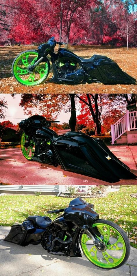 2011 Harley-Davidson Custom Big Wheel Bagger Big Dog Motorcycle, Street Glide Bagger, Custom Street Glide, Harley Bagger, Harley Davidson Tattoos, Custom Bagger, Bagger Motorcycle, Harley Davidson Baggers, Motorcycle Tattoos