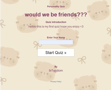 pls play my quiz! I'm not really sure how this works but hopefully it does :) Quiz Website, Play Quiz, Friend Quiz, Anime Recommendations, Online Quiz, Generate Leads, I Trusted You, Personality Quiz, We Bare Bears