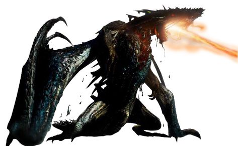 Gogmazios is an Elder Dragon introduced in Monster Hunter 4 Ultimate. Gogmazios is a massive Elder Dragon with a body structure similar in nature to that of Gore Magala and Shagaru Magala. It has a large, heavy head with red eyes and rows of sharp teeth. When it uses its Oil laser attack, a glowing pattern, reminiscent of a scowl, is present beneath its chin, giving it the semblance of a second face. Its wingarms feature membranes that almost completely retract when not in use, and its body..... Monster Types, Gold Rathian, Great Jaggi, Monster Hunter 4 Ultimate, Elder Dragon, Monster Hunter Wiki, Dragon Monster, Monster Hunter Series, Monster Hunter Art