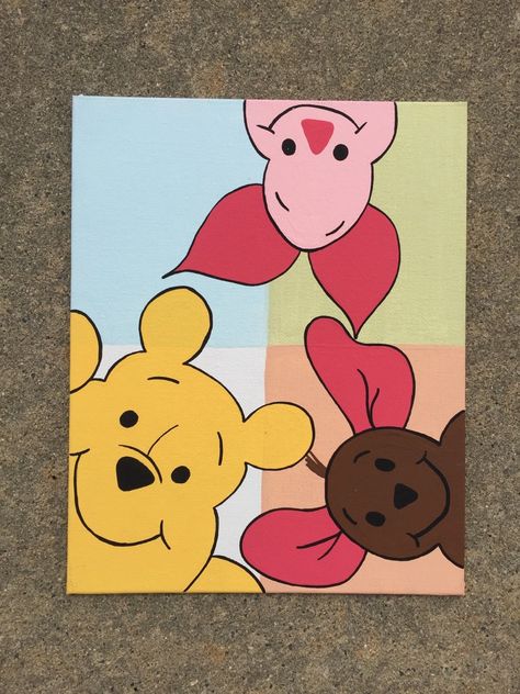 Painting Acrylic Handmade Size 8x10 Canvas Painting For Newborn, Small Canvas Cartoon Paintings, Acrylic Painting Ideas For Bedroom, Silly Canvas Paintings, Cartoon Easy Paintings, 8×10 Canvas Painting Ideas, Bluey Canvas Painting, Canvas Art With Markers, Long Canvas Painting Ideas Vertical Easy