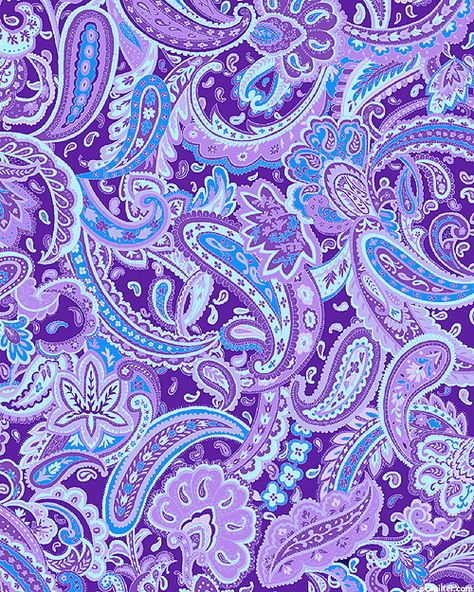 Luna Garden - Paisley Petals - Amethyst Purple Cotton Candy Colors, Purple Quilts, Cool Backgrounds Wallpapers, Free Quilt Patterns, Backgrounds Wallpapers, Amethyst Purple, Cool Backgrounds, Quilt Patterns Free, Fabric Online