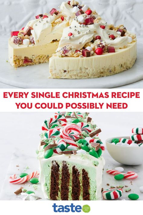 With ideas for breakfast, finger food, mains, sides, desserts, gifts, drinks and more, you’ll find all the Christmas inspiration you need right here. Homemade Christmas Cake, Christmas Afternoon Tea, Finger Desserts, Easy Christmas Cake Recipe, Xmas Desserts, Ideas For Breakfast, Birthday Cake Decorating Ideas, Christmas Desserts Easy, Christmas Baking Recipes