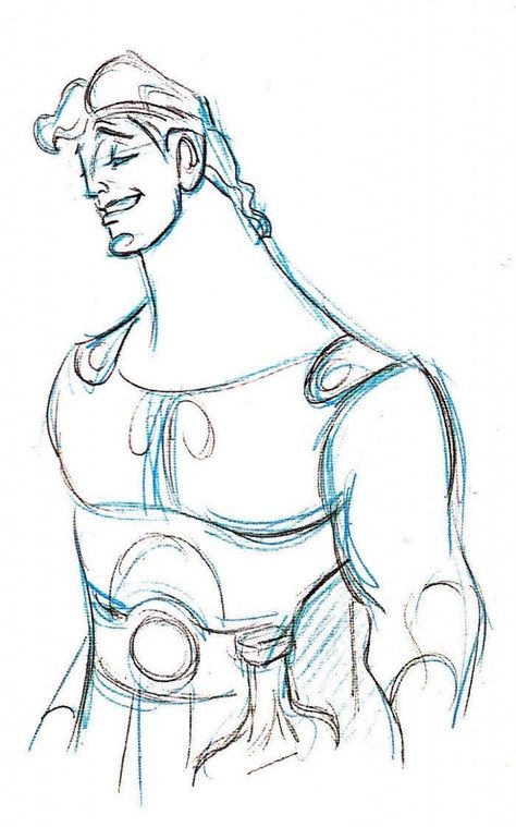 Hercules Concept Art Sketches, Disney's Hercules, Disney Character Sketches, Hercules 1997, Hercules Disney, Disney Drawings Sketches, Disney Hercules, Drawing Cartoon Characters, Disney Concept Art