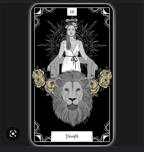 Tarot Card Strength, Tarot Ideas, Strength Tarot Card, Strength Tarot, Give Yourself Permission, Wild Lion, Tarot Astrology, Tarot Cards Art, Love Energy