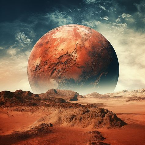 Photo Creative Collage Of Mars Planet#pikbest##Photo Nature, Mars Background, Mars Images, Mars Pictures, Planets Images, Planet Photo, Mars Photos, Mars Planet, Creative Collage