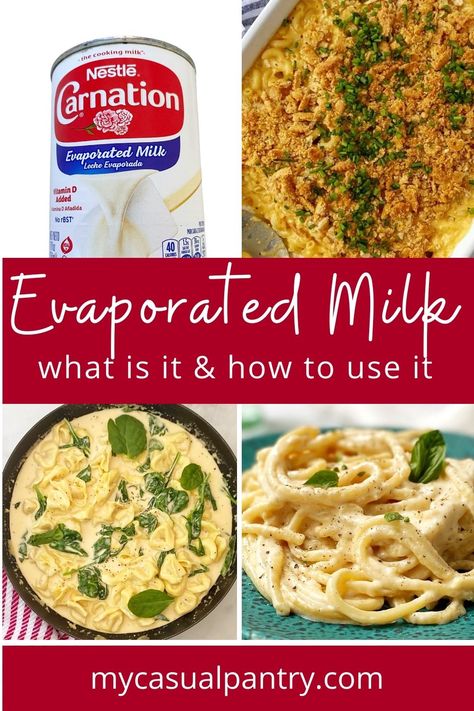 Learn everything you need to know about evaporated milk and how to use it in your kitchen. Use this pantry staple to add flexibility to your kitchen repertoire. What Can You Do With Evaporated Milk, Easy Recipes With Evaporated Milk, How To Make Evaporated Milk Homemade, Evaporated Milk Dinner Recipes, How To Use Evaporated Milk, What To Do With Evaporated Milk, Uses For Evaporated Milk, Things To Make With Evaporated Milk, Recipes That Use Evaporated Milk